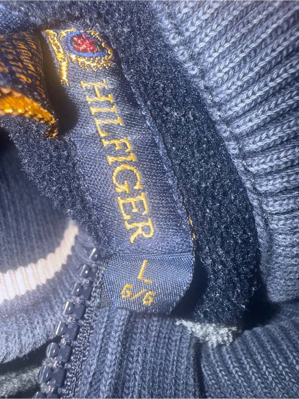 Tommy Hilfiger Men's Gray Half-Zip Sweater with Subtle Logo